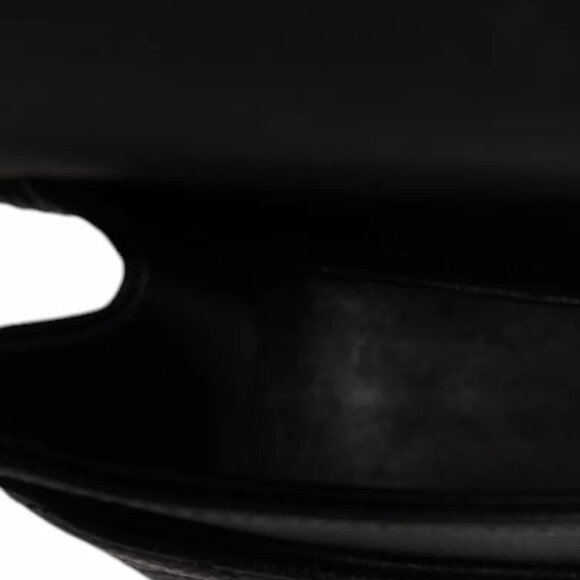 Chanel Black Caviar Medium Classic Double Flap Shoulder Quilted Silver Bag - Picture 7 of 8